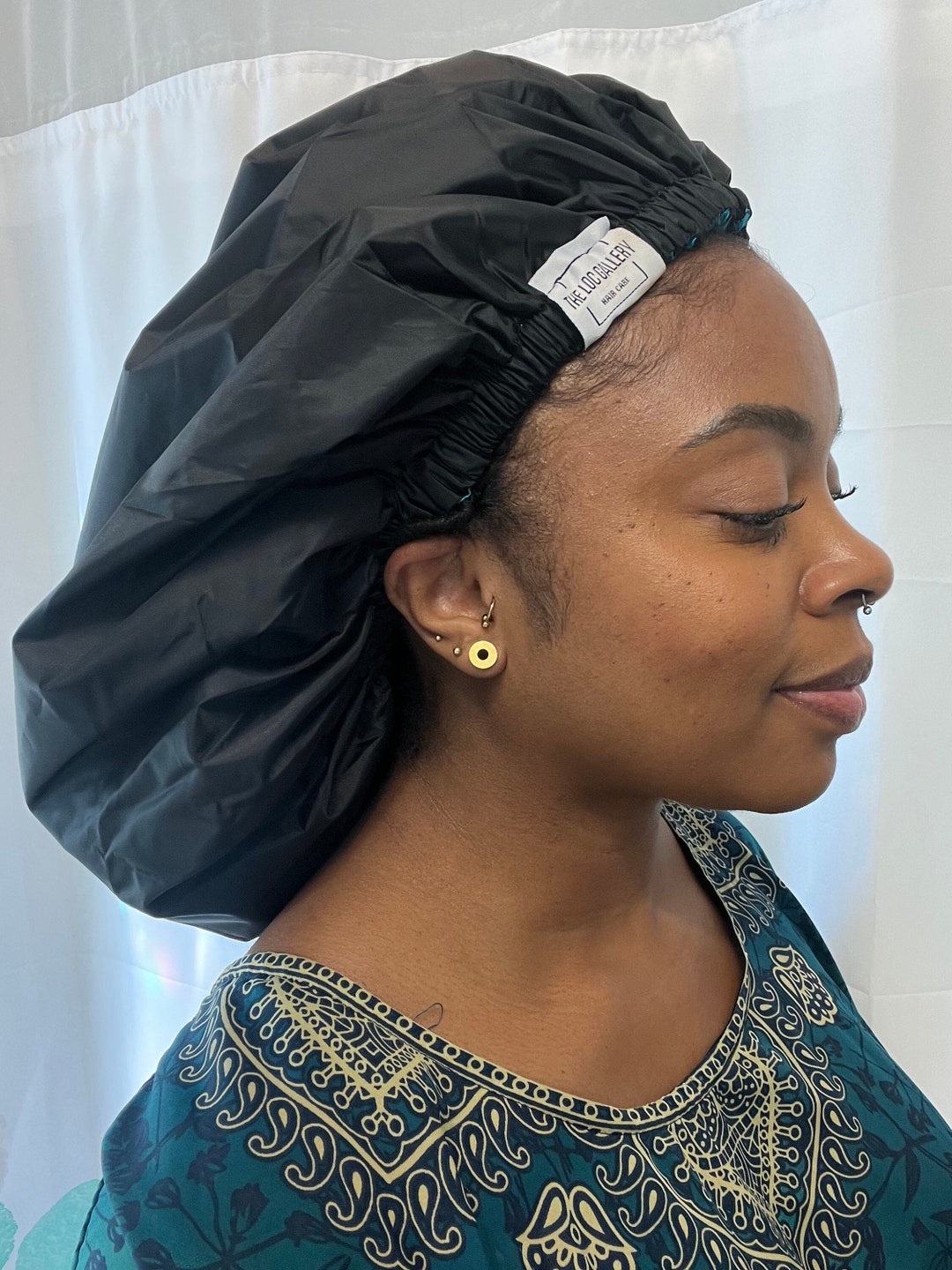 XL Satin Lined Waterproof Shower Cap Etsy