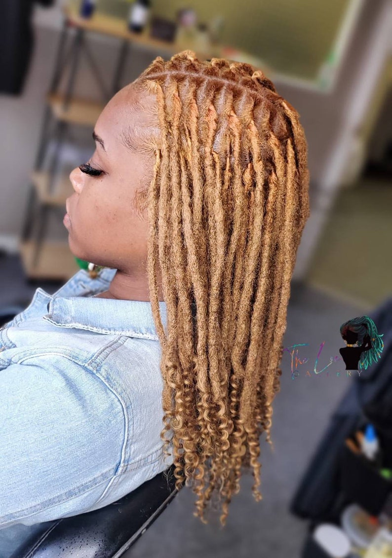 Kinky Curly Human Hair Loc Extensions bundle of 20 Etsy