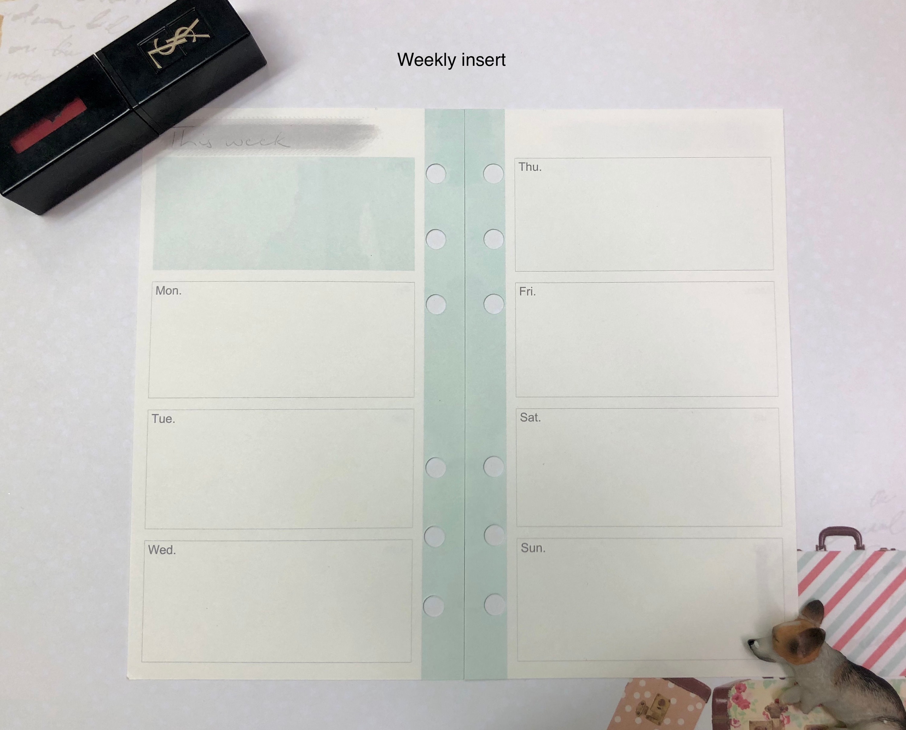 Agenda-pm-mini-agenda-calendar-inserts-refills Fits Louis 