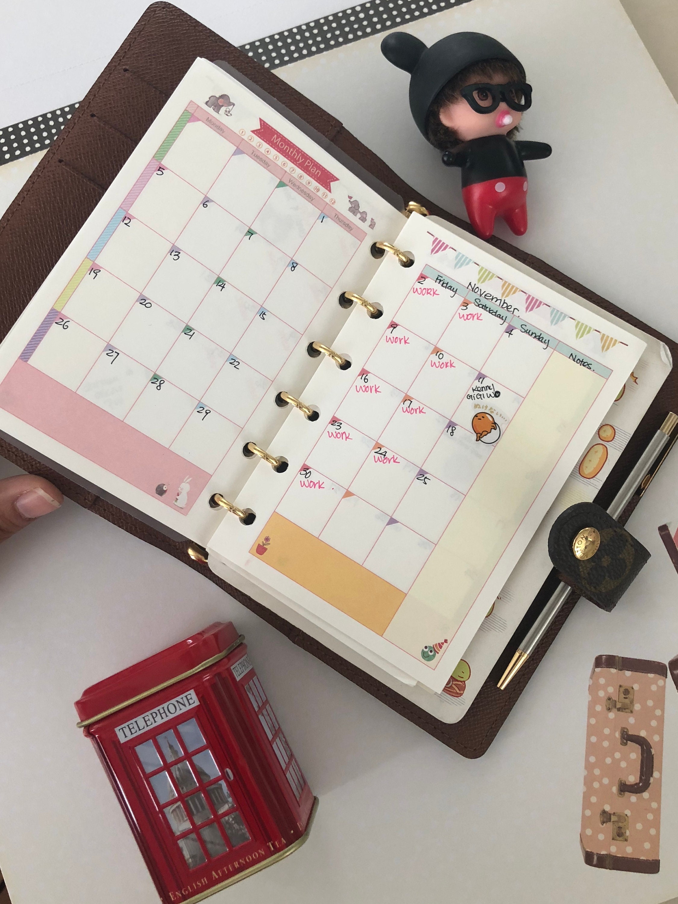Agenda-pm-mini-agenda-calendar-inserts-refills Fits Louis - Etsy UK