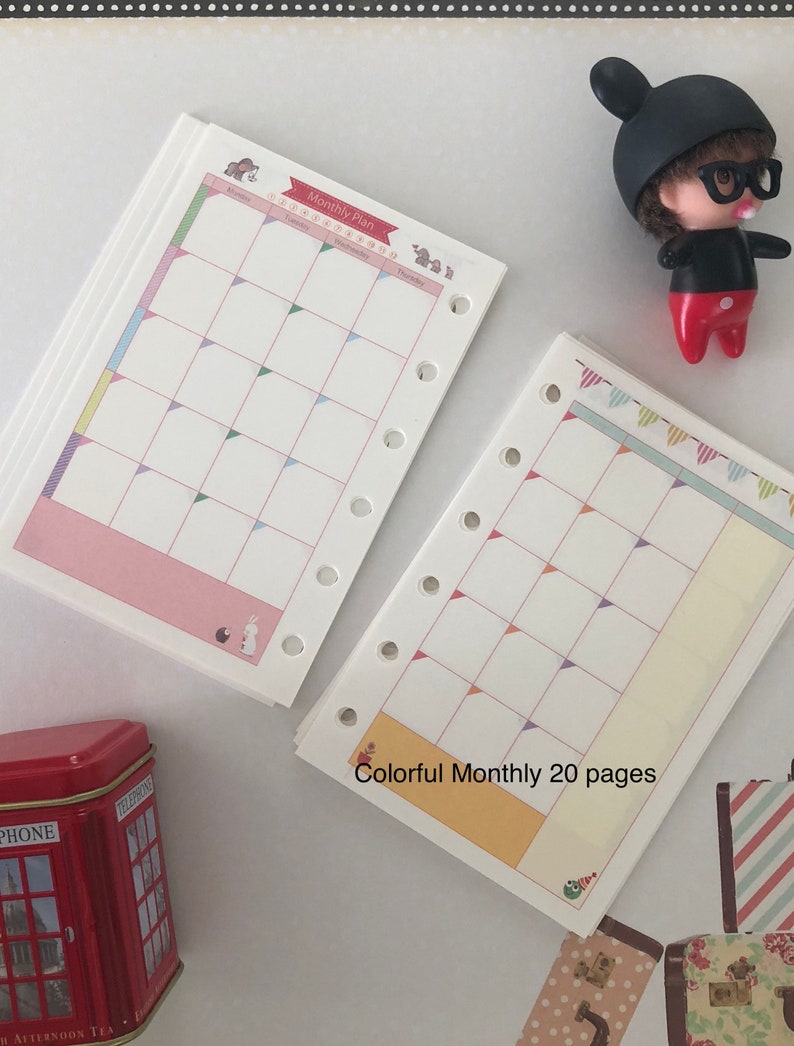 Agenda-Pm-Mini-Agenda-Calendar-Inserts-Refills Fits Louis | Etsy