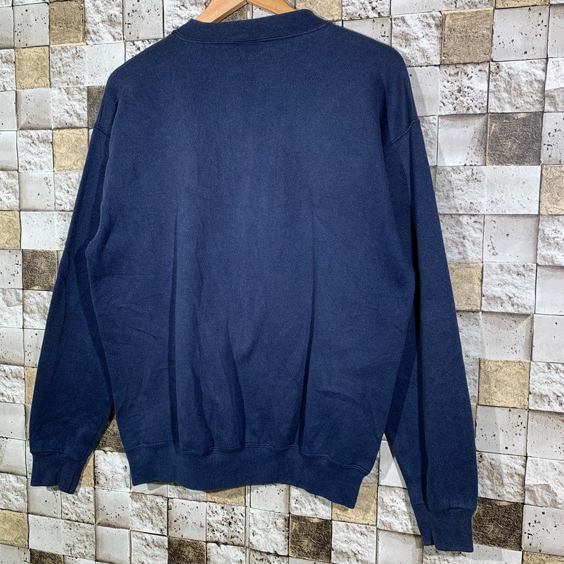 Vintage 90s Winnie The Pooh FDA Sweatshirt Cartoon Character Crewneck Dark Blue Colors Medium Size Pullover Jumper