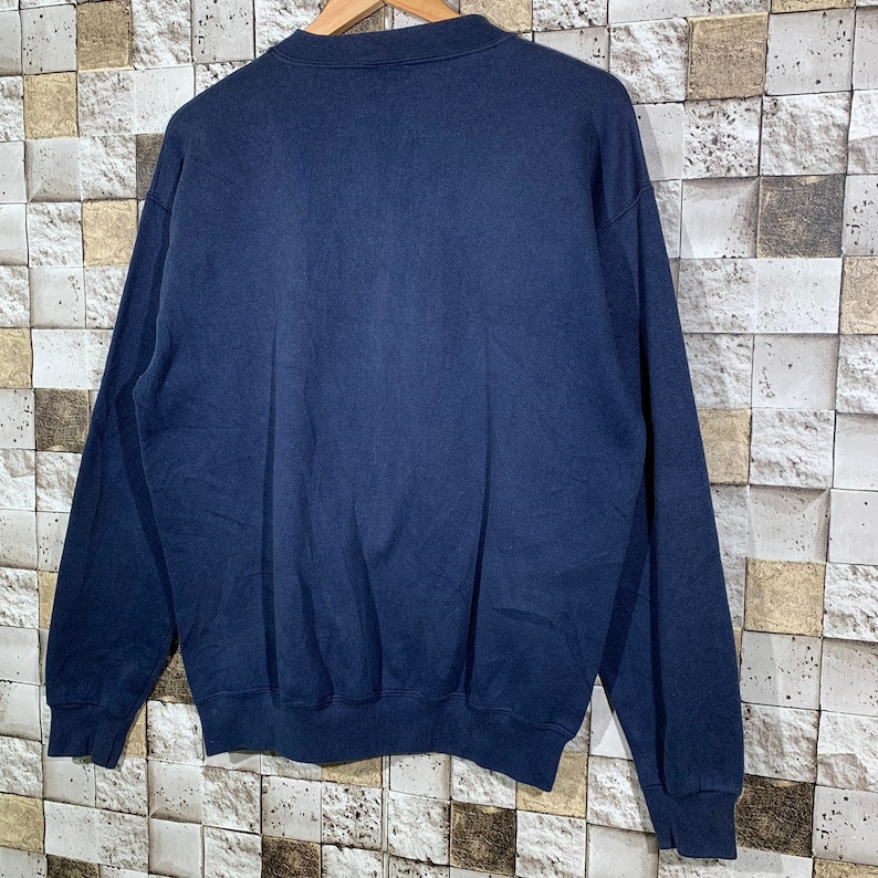 Vintage 90s Winnie The Pooh FDA Sweatshirt Cartoon Character Crewneck Dark Blue Colors Medium Size Pullover Jumper