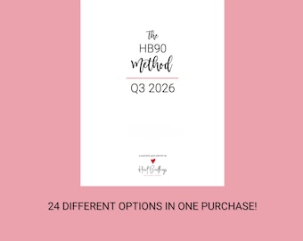 HB90 Method Planner {Q3 2026 Printable Goal-Setting Planner For Authors and Entrepreneurs}