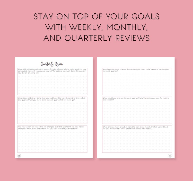 HB90 Method Planner UNDATED Printable Goal-Setting Planner For Authors and Entrepreneurs image 8