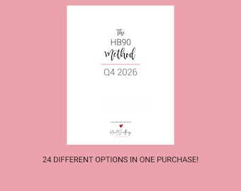 HB90 Method Planner {Q4 2026 Printable Goal-Setting Planner For Authors and Entrepreneurs}