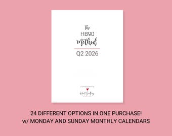 HB90 Method Planner {Q2 2026 Printable Goal-Setting Planner For Authors and Entrepreneurs}