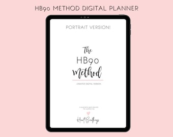 HB90 Method DIGITAL Undated Quarterly Planner - Portrait Version (for Goodnotes Notability Xodo & Other Digital Planners)