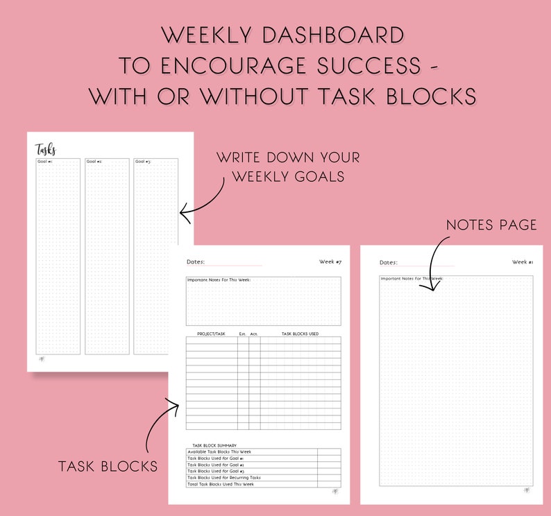 HB90 Method Planner UNDATED Printable Goal-Setting Planner For Authors and Entrepreneurs image 4