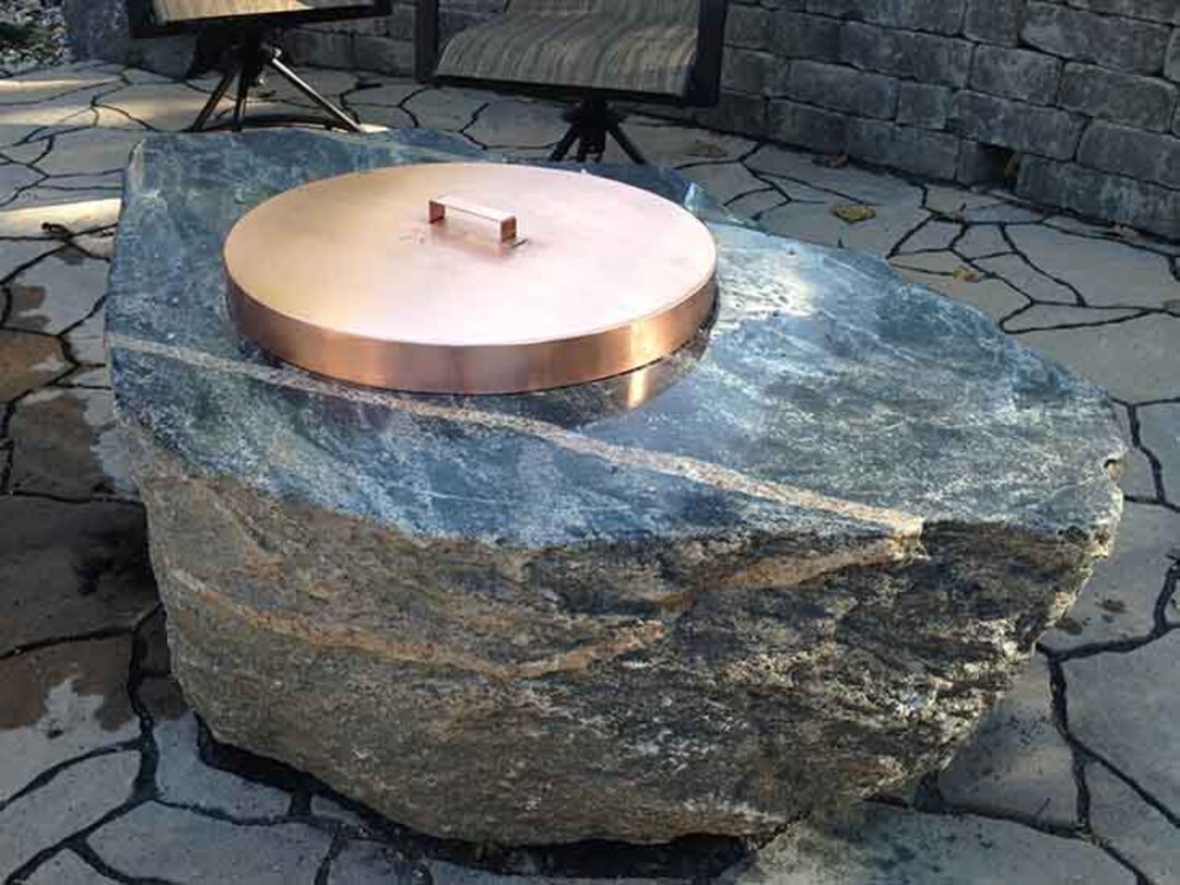 Round Copper Fire Pit Cover 16g Solid Smooth Etsy