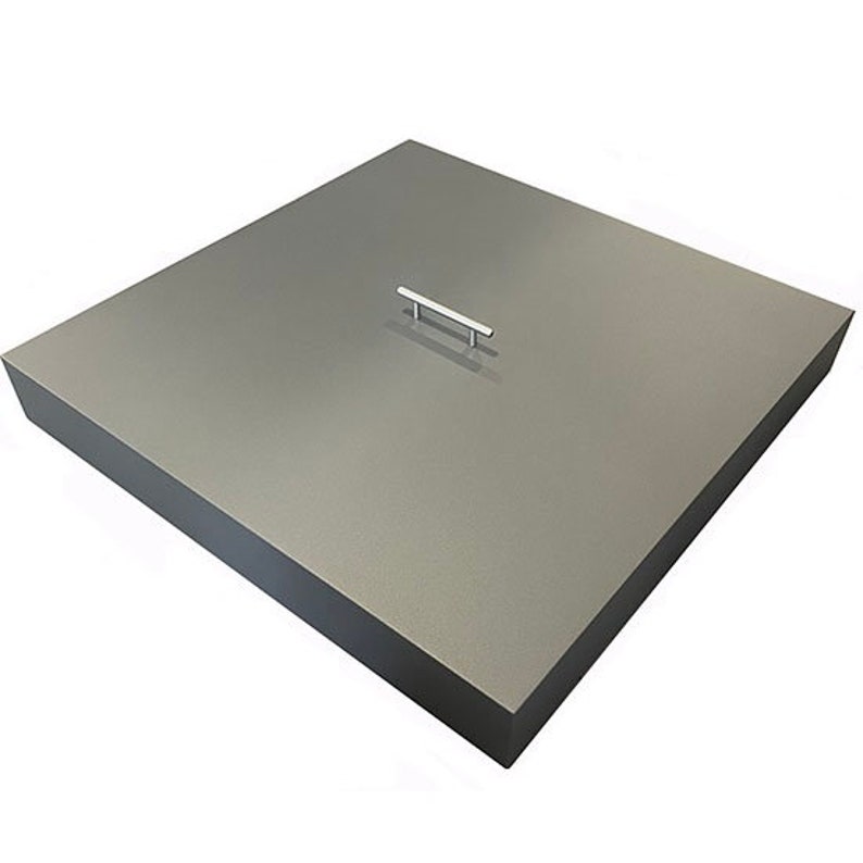 Square Powder Coated Aluminum Fire Pit Lid With 4 Sides Etsy