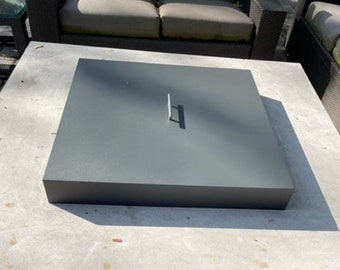 Square Powder Coated Aluminum Fire Pit Lid With 4&quot; Sides