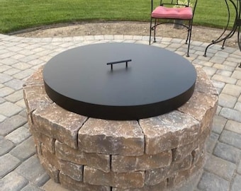 Yard Couture Round Aluminum Fire Pit Lid 4 Inch Sides