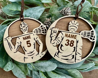 Personalized Lacrosse Ornament - Custom Sports Christmas Ornament