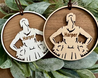 Personalized Cheerleader Ornament - Custom Sports Christmas Ornament