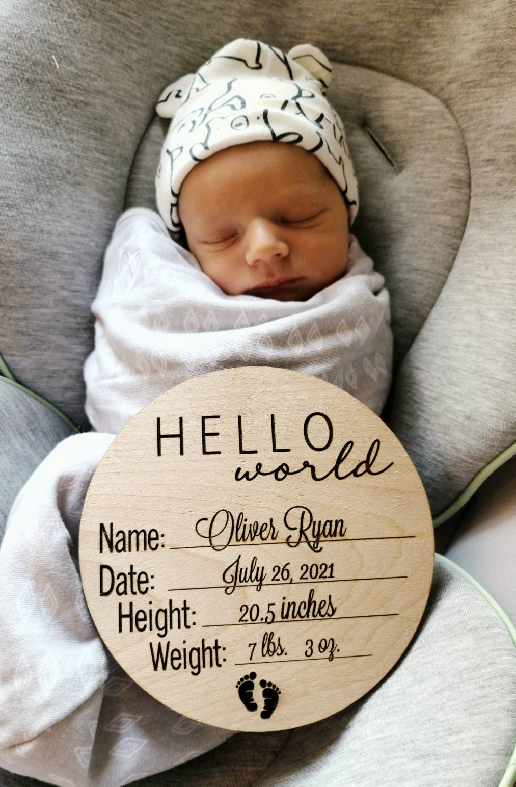 Announcement Board Hello World Baby Announcement Chalkboard - 5x7 Inch  Newborn Sign With Pink Marker Waterproof Bookbag Students, image size:1013x1544