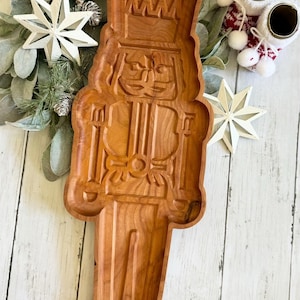 Hardwood Nutcracker Snack Tray