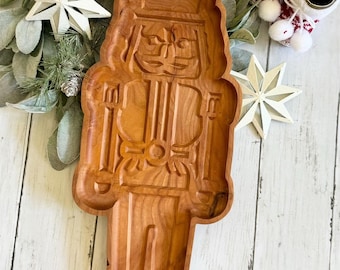 Hardwood Nutcracker Snack Tray