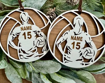 Personalized Volleyball Ornament - Custom Sports Christmas Ornament