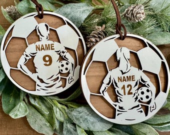 Personalized Soccer Ornament - Custom Sports Christmas Ornament