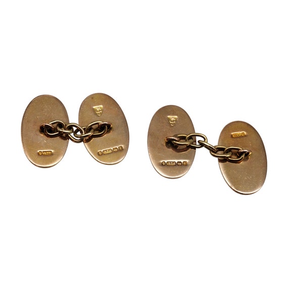 Deco 9ct Rose Gold Cufflinks - image 3