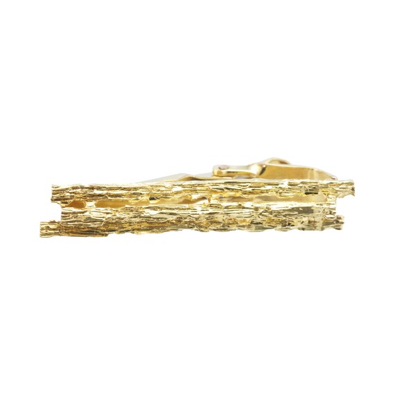 14ct Gold "Brutalist” style tie clip.