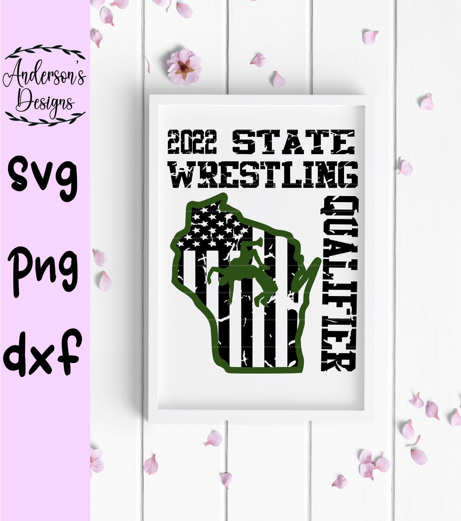 WISCONSIN Wrestling State Qualifier SVG File for Shirt Design Etsy