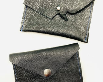 Schwarzes Leder kleine Geldbörse, kleine Damen Leder Brieftasche, einzigartige echte Leder Brieftasche, schwarze Peek a Boo Brieftasche, kleine Geldbörse, Geschenk