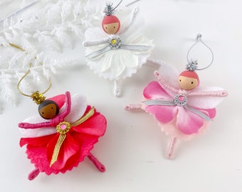 Miniature Handmade Fairy Doll Ornament, Optional Personalization with Name or Year 2023, Birthday, Easter and Tooth Fairy Gift, Pocket Doll