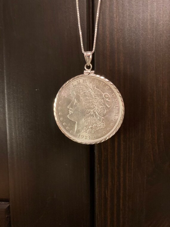 Coin Necklace Morgan Silver Dollar in 