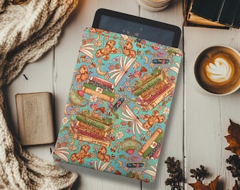 Cottagecore Bücher Kindle Tasche | Buch Geschenk | Kindle Hülle | Gepolsterte Ärmel | E-Reader-Hülle | Colorsoft | Papierweiß