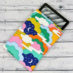 Stardust Cloudscape Moons Stars Clouds Kindle Paperwhite Sleeve | Bookish Gift | Reader Gift | Padded Sleeve | Book Gift | E-reader Sleeve