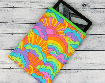 Happy Rainbows | Kindle Paperwhite Sleeve | Bookish Gift | Padded Sleeve | E-reader Sleeve | Kindle Cover