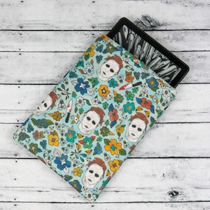 Michael in Blue Kindle Paperwhite Sleeve | Bookish Gift | Reader Gift | Padded Sleeve | E-reader Sleeve | Kindle Cover | Halloween Mask