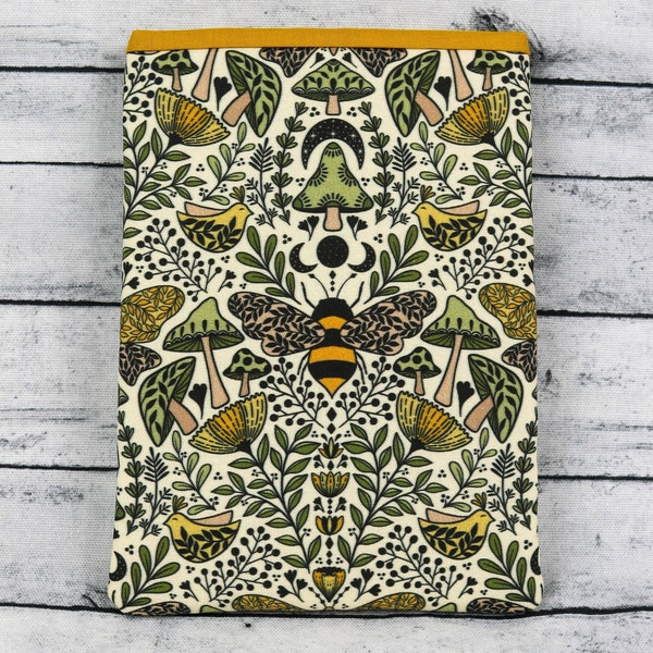Bees Moths Moons and Mushrooms Kindle Paperwhite Sleeve | Book Gift | Bookish Gift | Reader Gift | Padded Sleeve | E-reader