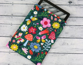 Mushroom Floral Forest Garden Kindle Paperwhite Sleeve | Padded Sleeve | Bookish Gift | Book Gift | E-reader Sleeve | Kindle Sleeve