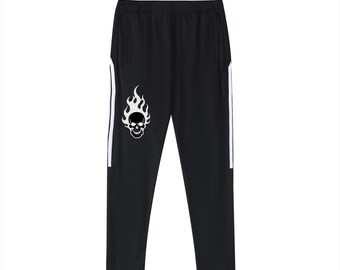 Mixed Flame Skull - Side Stripe Running Pants