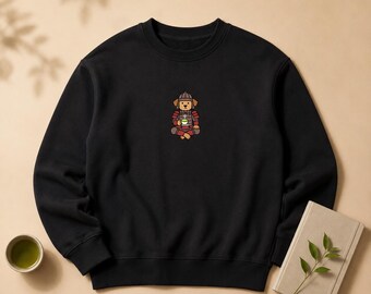 Dog Samurai with Matcha - Essential Fleece Kids' Crewneck Sweatshirt