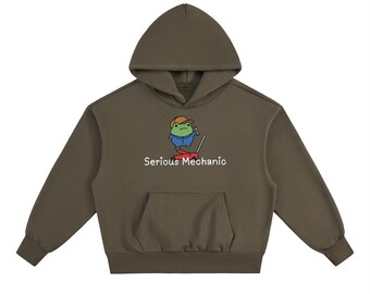 The Serious Mechanic - Frog Theme - Essential Heavyweight Fleece Hoodie