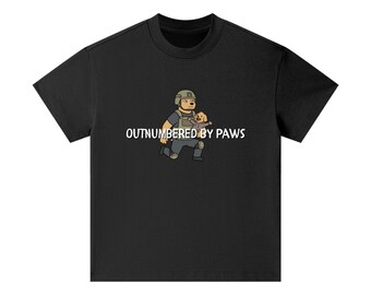 Outnumbered by Paws, Funny Dog Dad  - Pure Cotton Essential Kids T-Shirt
