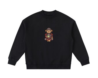 Dog Samurai with Matcha - Essential Fleece Kids' Crewneck Sweatshirt