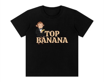 Kids Top Banana Funny Monkey - Kid's Crewneck T-Shirt