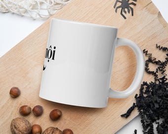 Ong Noi - Vietnamese Theme - White glossy mug