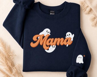 Halloween Mama Retro Ghost Sweatshirt