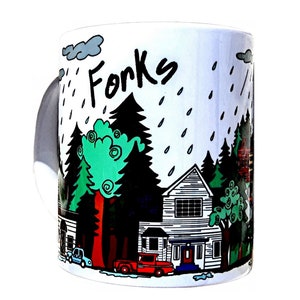 TWILIGHT Fan Gift for Team Edward Mug FORKS WASHINGTON Coffee Mug Twihard Gift Twilight Mug Vampire Forks wa Gift for Twihard Mug Twilight