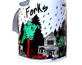 TWILIGHT Fan Team Edward Mug FORKS WASHINGTON Coffee Twihard Gift Mug Vampire