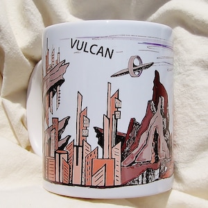 SPOCK Gift Mug for Star Trek Fan Gift for TREKKIE Gift VULCAN Planet Spock Star Trek Mug for Him Birthday Gift for Trekkie Mug Spock Fan