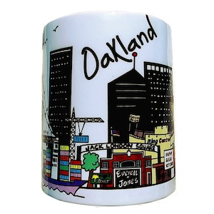 OAKLAND Mug  Skyline Oakland Skyline Coffee Mug Oaktown Landmarks Souvenir Oakland Ca Mug Bay Area Gift Oakland Gift for Oakland Native