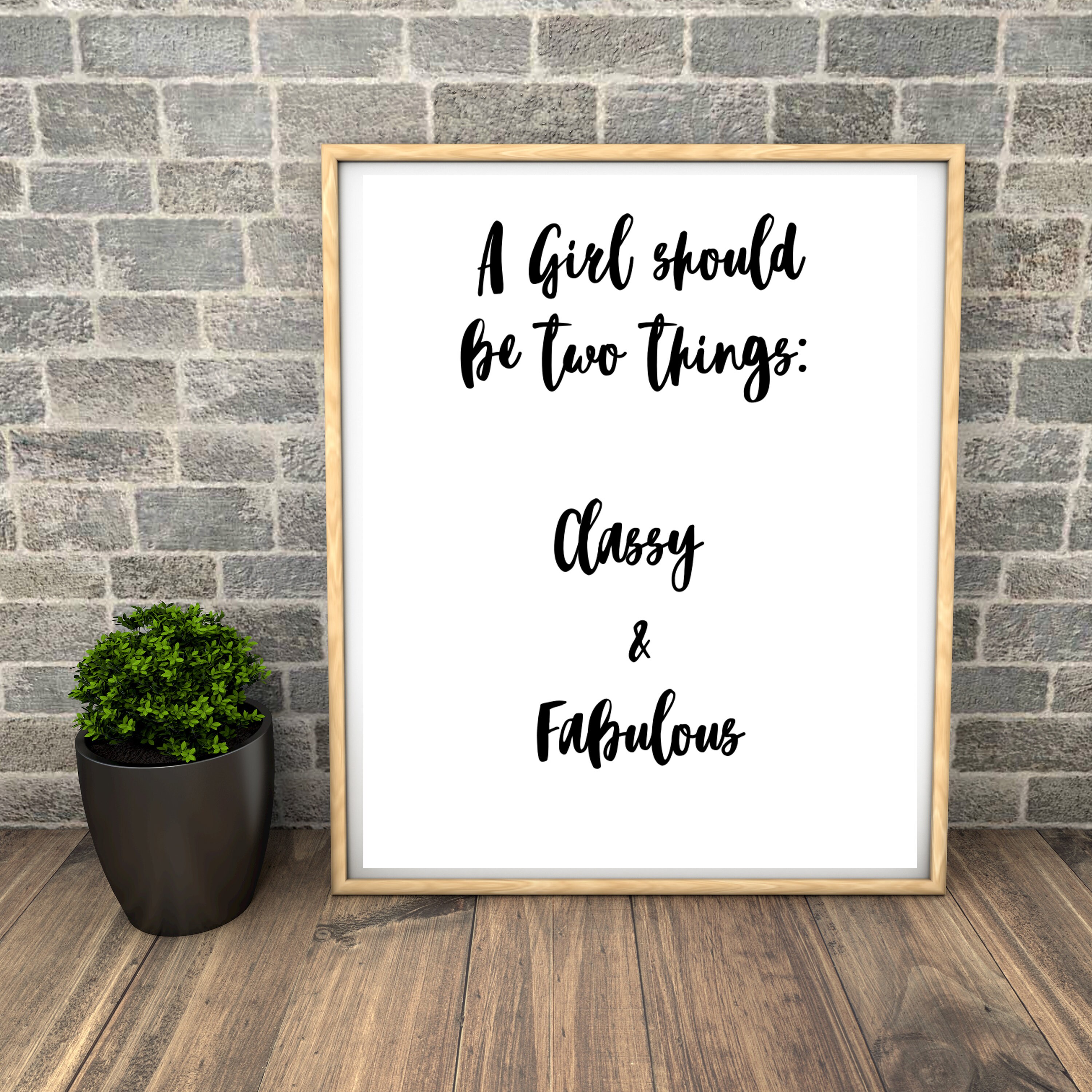 Girly Wall Art Fun Wall Art Quote Instant Digital Download Etsy