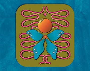 Groovy Butterfly Sticker | Glossy Die-cut Sticker | Original Butterfly Illustration | Journal & Laptop Sticker